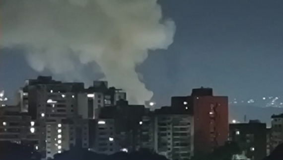 Explosions in Caracas Venezuela
