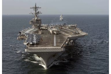 The USN Nimitz-class aircraft carrier USS George H.W. Bush