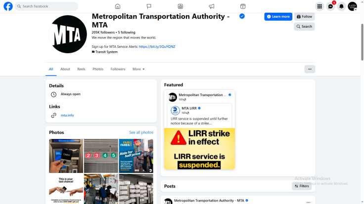 MTA Official Facebook Page