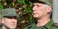 Cuba's President Miguel Diaz-Canel (R)