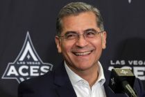 Xavier Becerra democrat california governor Seattle Storm v Las Vegas Aces