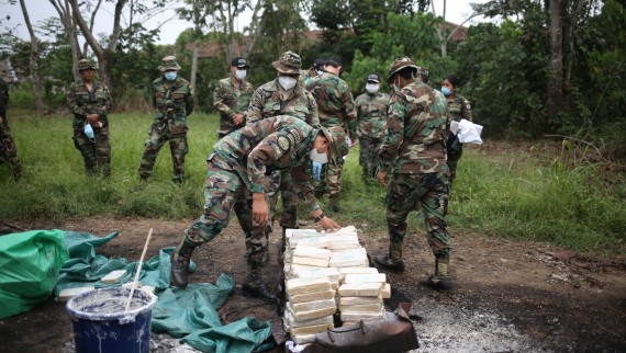 BOLIVIA-DRUG-INCINERATION