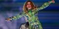 Colombian singer Shakira performs during a free concert