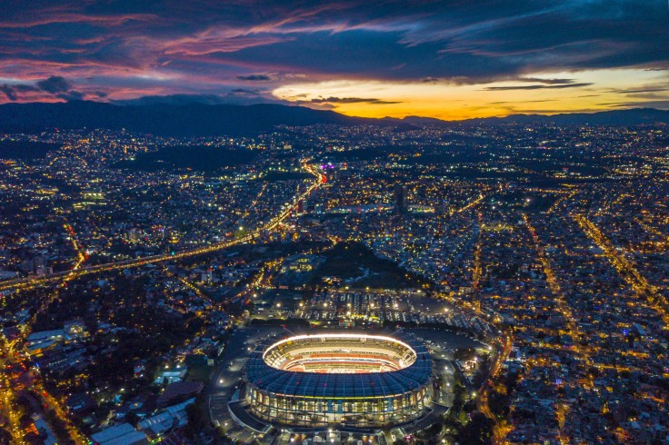 Aerial view of Azteca stadium