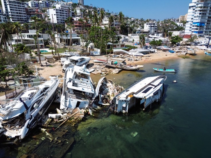 Boats four months after landfall of hurricane Otis