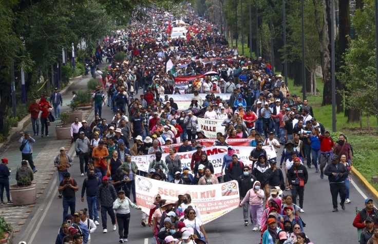 March to the Ciudad de Mexico Stadium in Mexico City