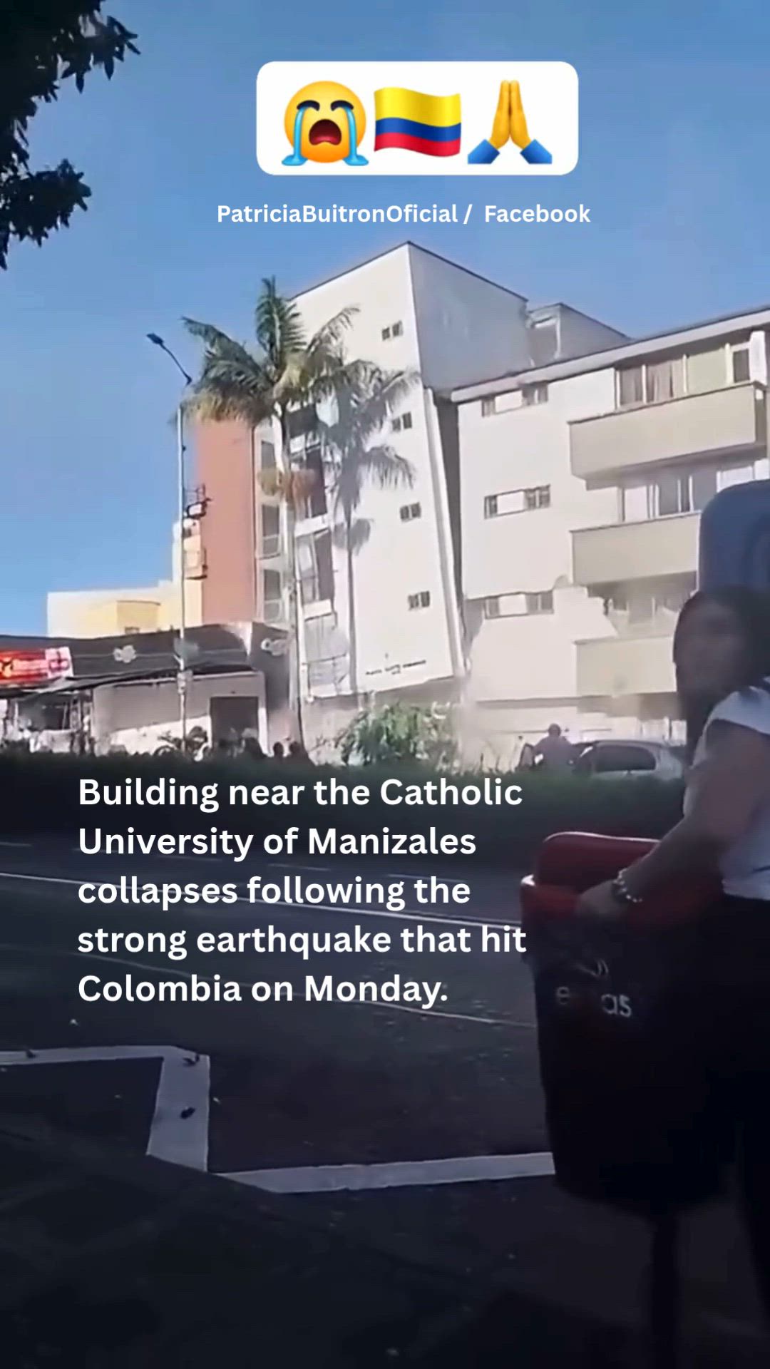 Terrifying Moment Building Collapses in Manizales During 7.4 Colombia Earthquake
