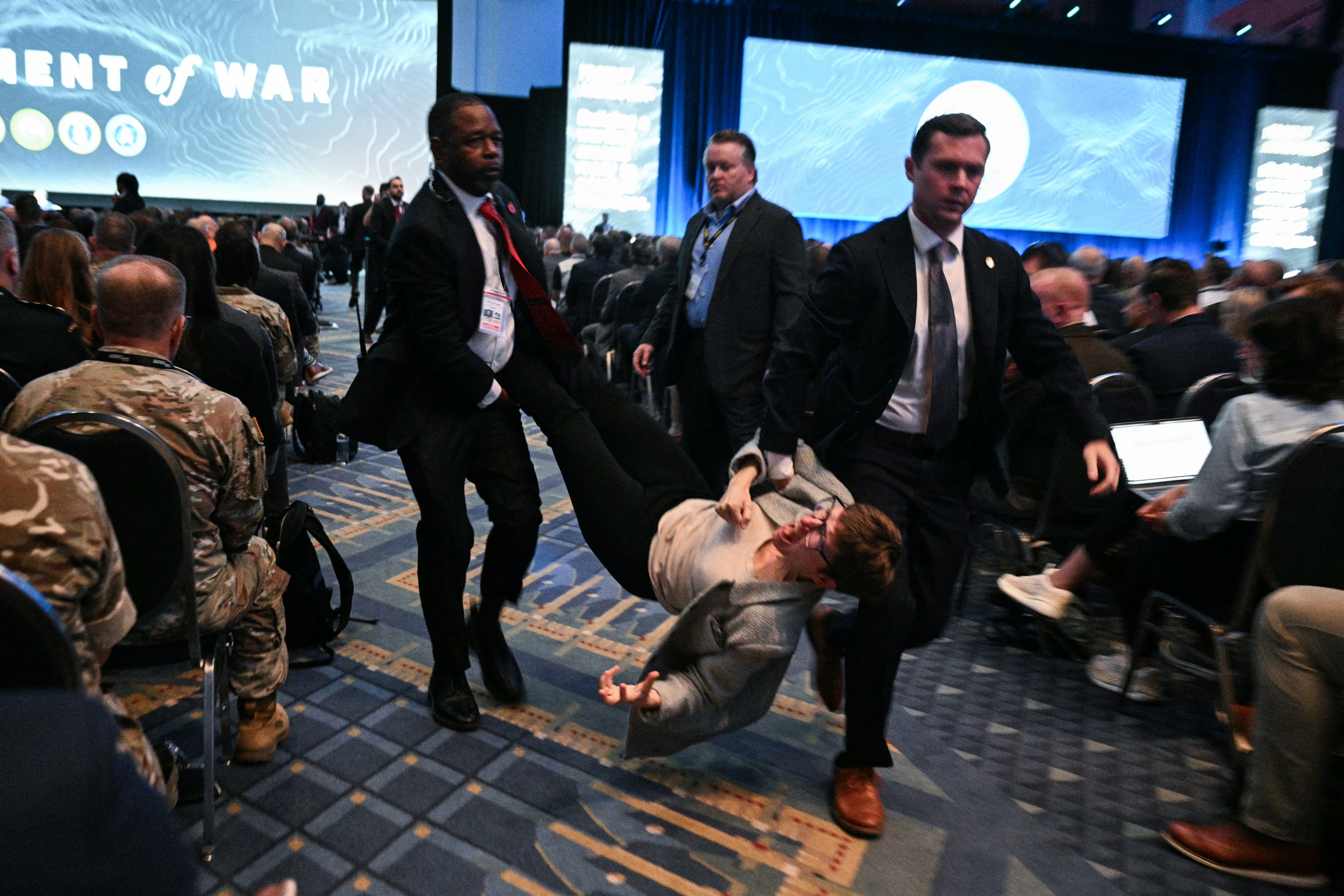 Six Protesters Forcibly Removed From Army Conference After Calling ...
