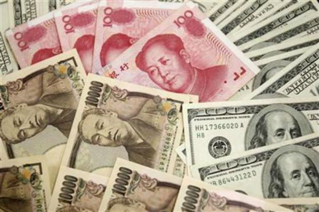 Euro lower versus dollar; Bernanke ahead