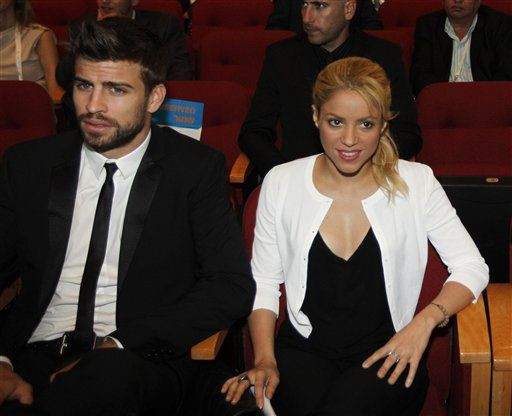 Singer Shakira and her boyfriend, Barcelona’s player Gerard Pique.