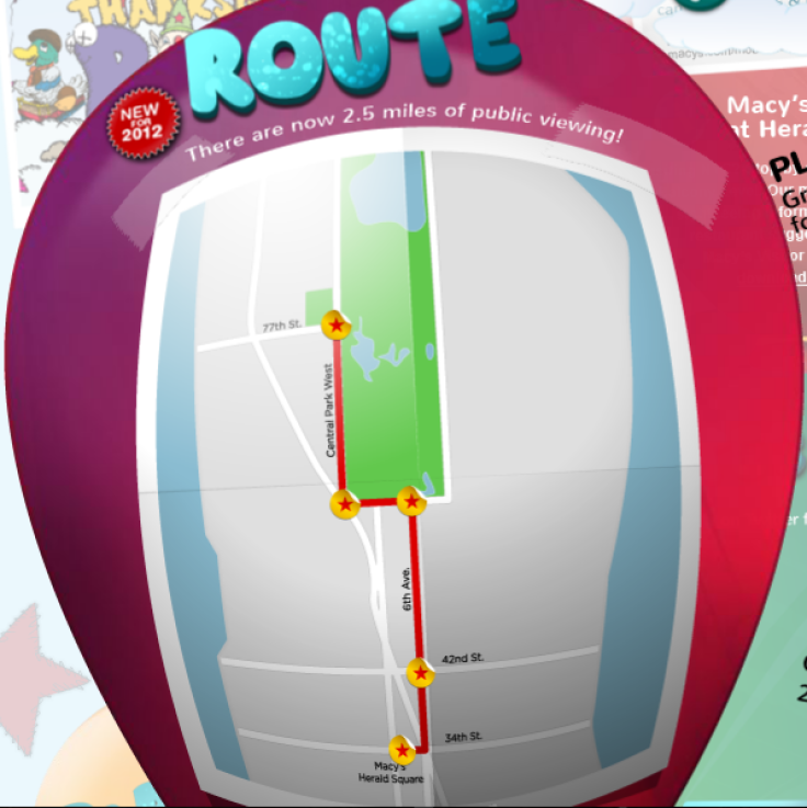 Macy's Thanksgiving Day Parade Route