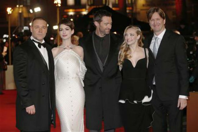 "Les Miserables" movie relies on close-ups for emotional punch
