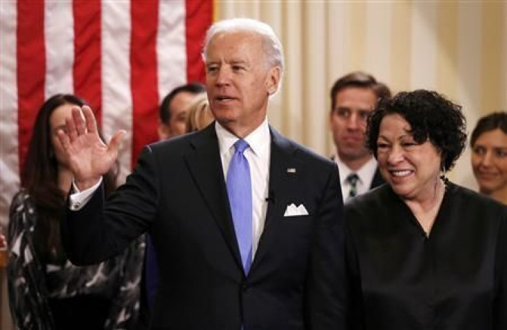 Sonia Sotomayor and Joe Biden