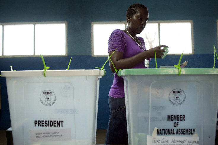Woman votes in Kenya elections